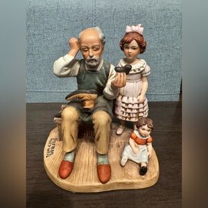 1985 Norman Rockwell Authentic Figurine Americana Limited Edition "The Cobbler"